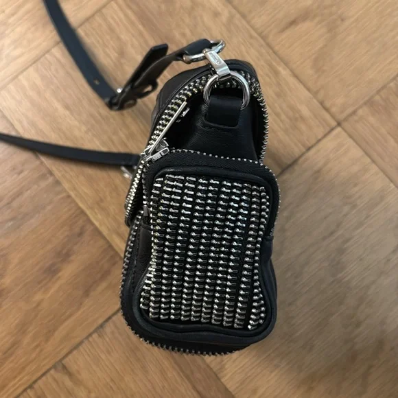 Black Leather Crossbody Bag - Picture 8 of 15